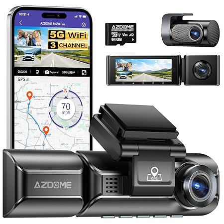 AZDOME M550 Pro Dash Cam Review – 4K 3-Channel Car Camera
